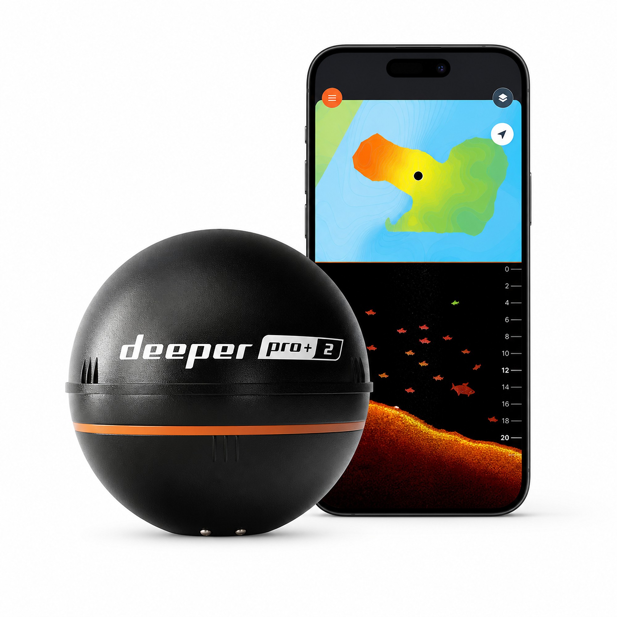 Deeper portable sonar and phone display