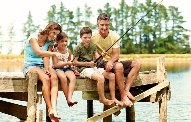 Deeper START family fishing scene