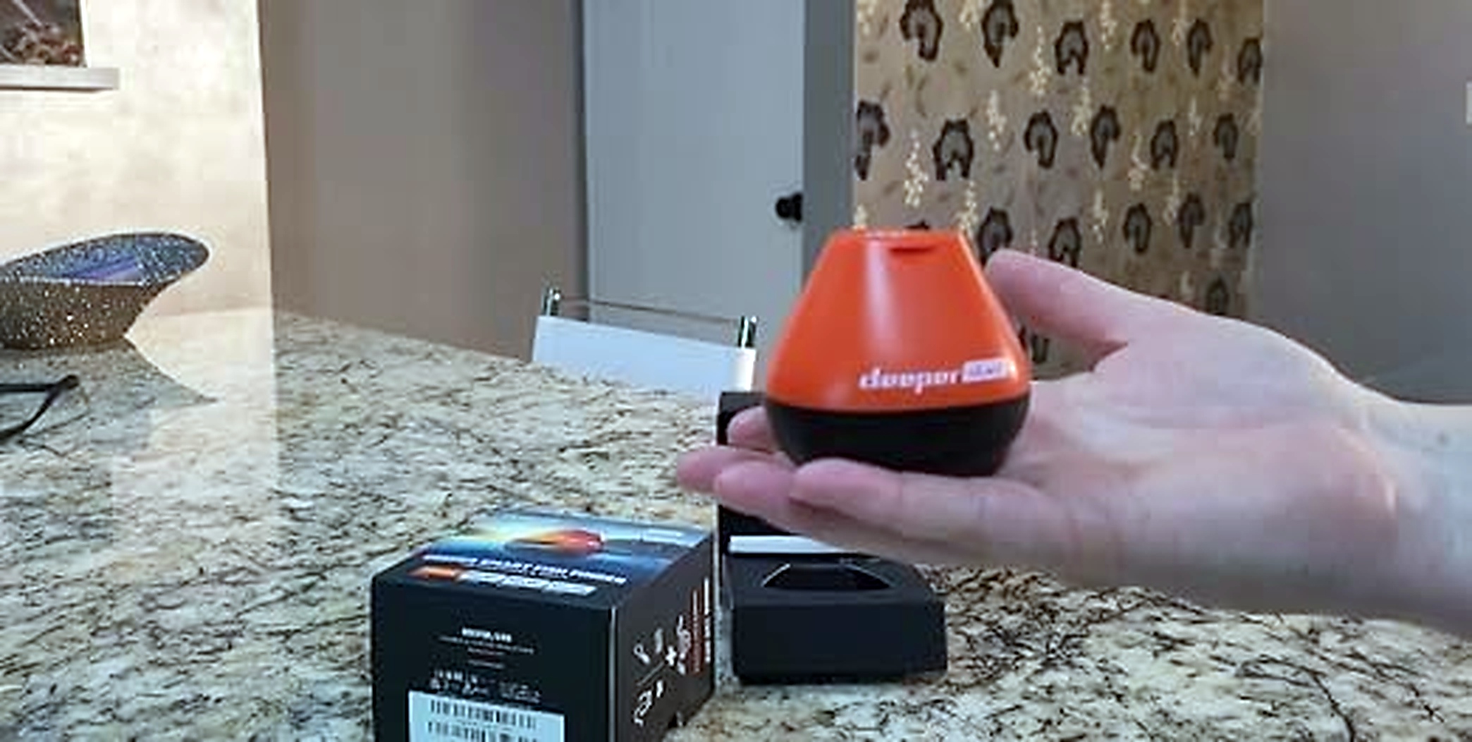 Customer photo of Deeper sonar on table